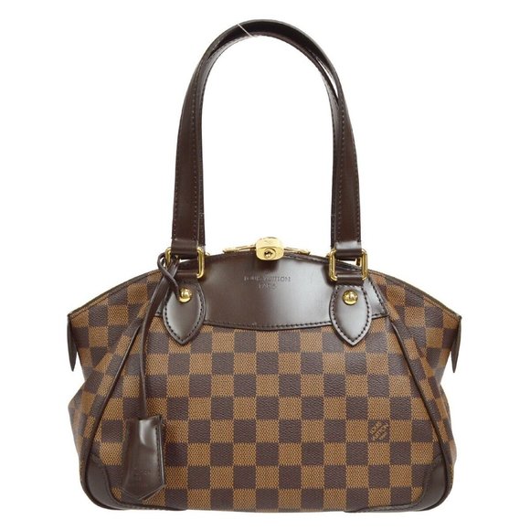 LOUIS VUITTON VERONA PM HAND BAG PURSE DAMIER EBENE N41117 DU0121 94648 - Picture 1 of 11